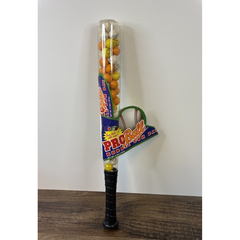 Pro Ball Baseball Bat Gumball Bubble Gum 18" Candy Container Sealed